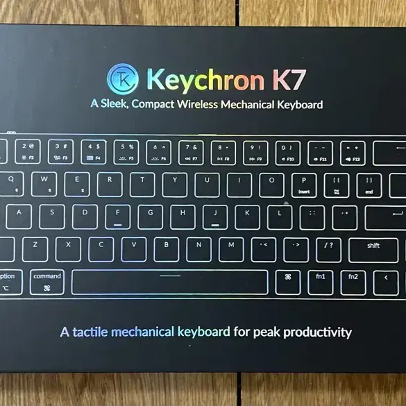 키크론 Keychron K7 RGB 핫스왑 갈축 국내정발 키보드