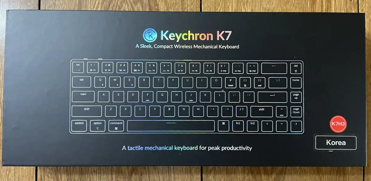 키크론 Keychron K7 RGB 핫스왑 갈축 국내정발 키보드