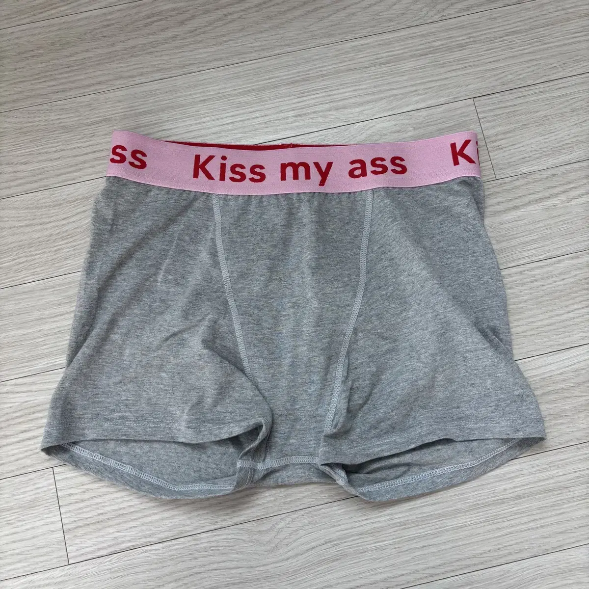 플리즈노팔로우 Kiss my ass 키마에 언더웨어 그레이 S