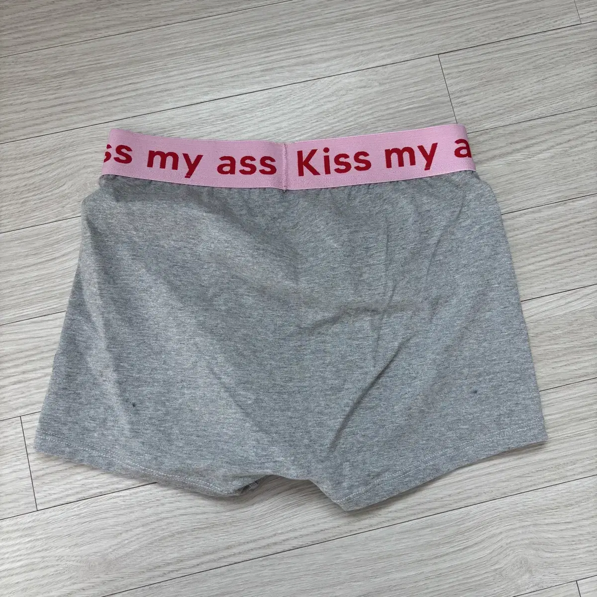 플리즈노팔로우 Kiss my ass 키마에 언더웨어 그레이 S