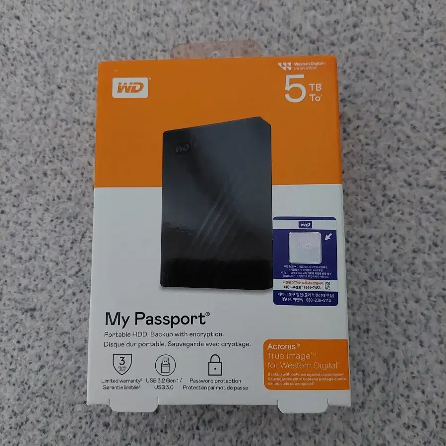 WD New My Passport Gen3 (5TB) WD 외장하드