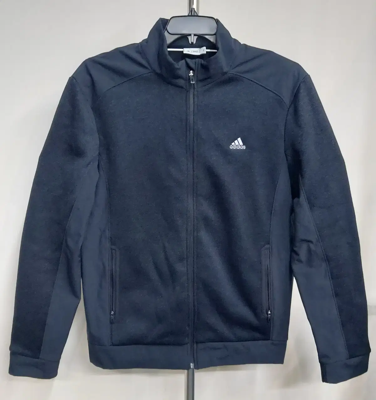 Adidas Golf 110 Embroidered Logo Knit Zip-Up/Field Sweater. BK