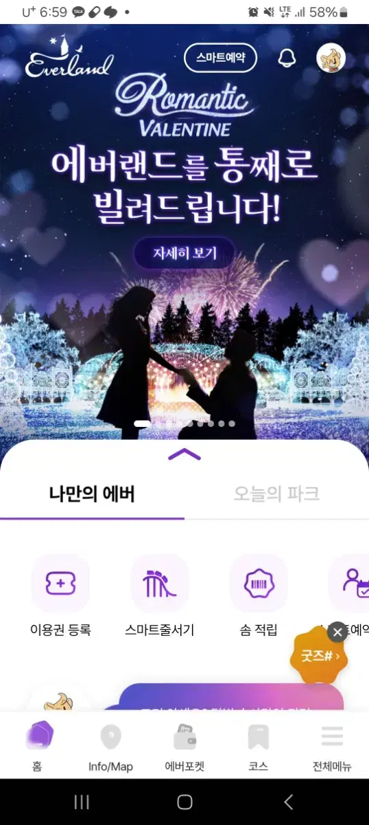 에버랜드 자유이용권 종일권 시즌및요일 무상관