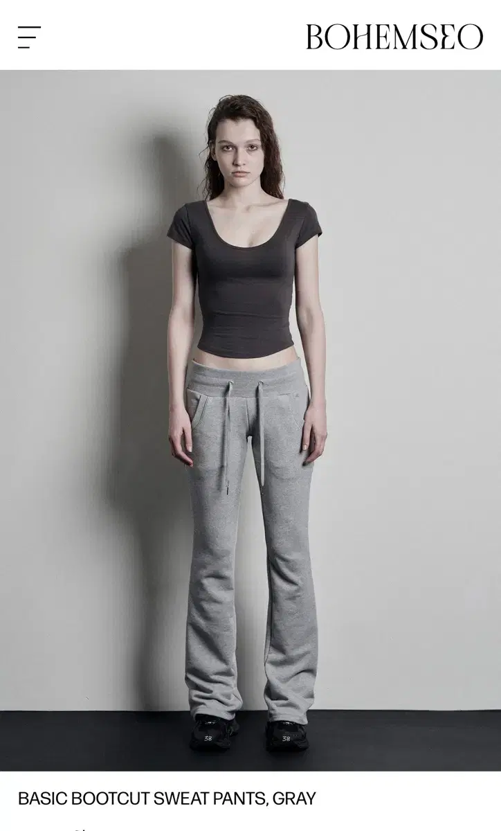 New Product) Bohemian Seoul Basic Bootcut Sweatpants Gray M