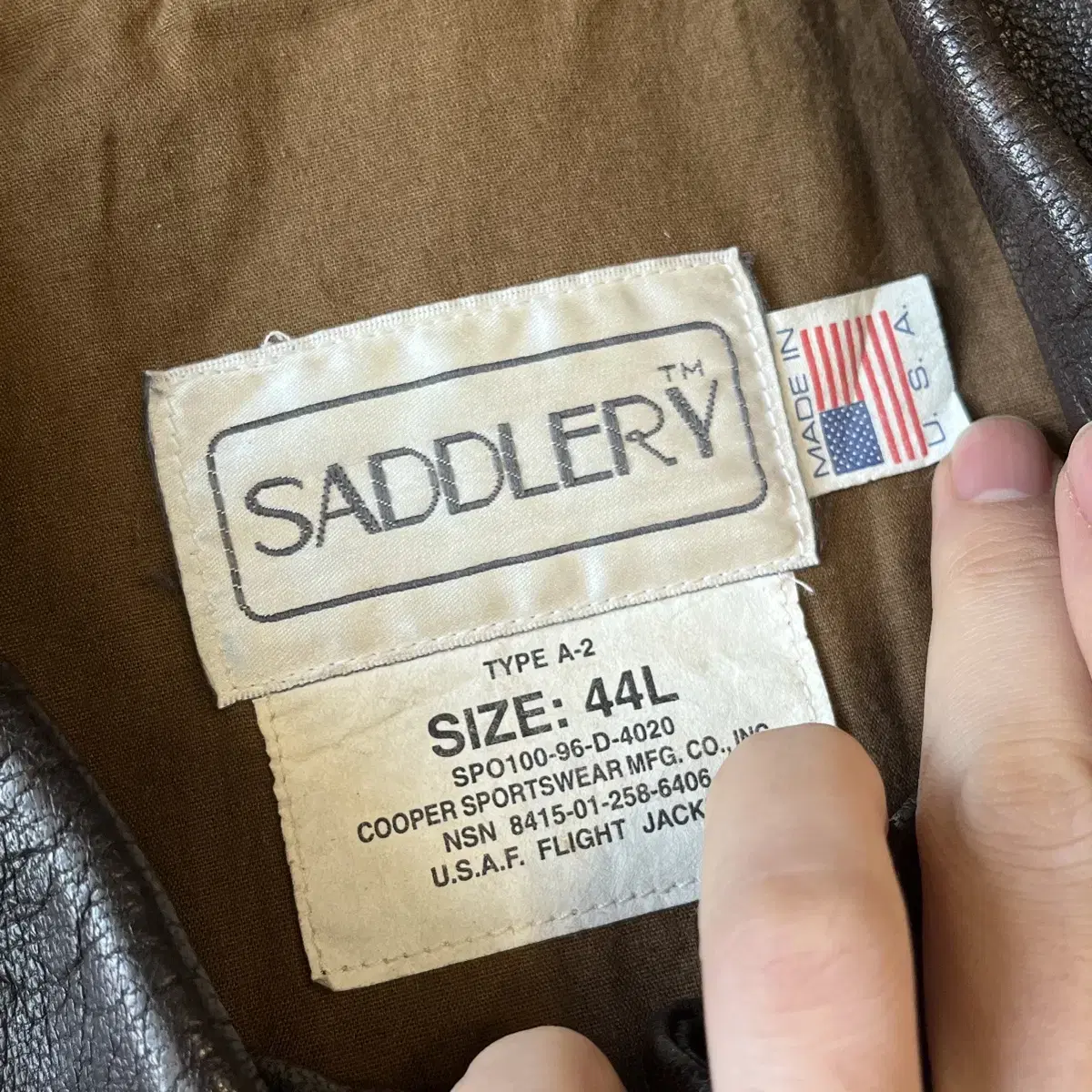 90년대 미국 생산 Saddlery A-2 자켓