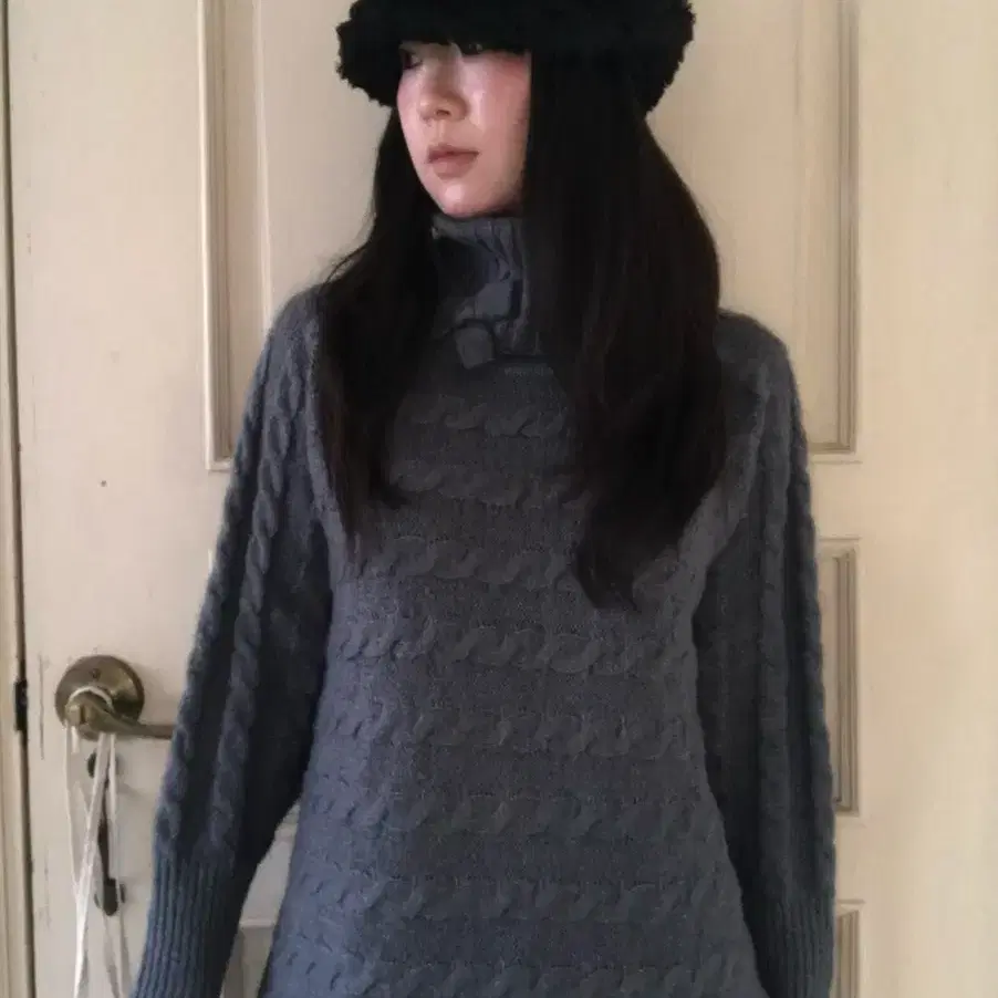 vintage black fur hunting cap