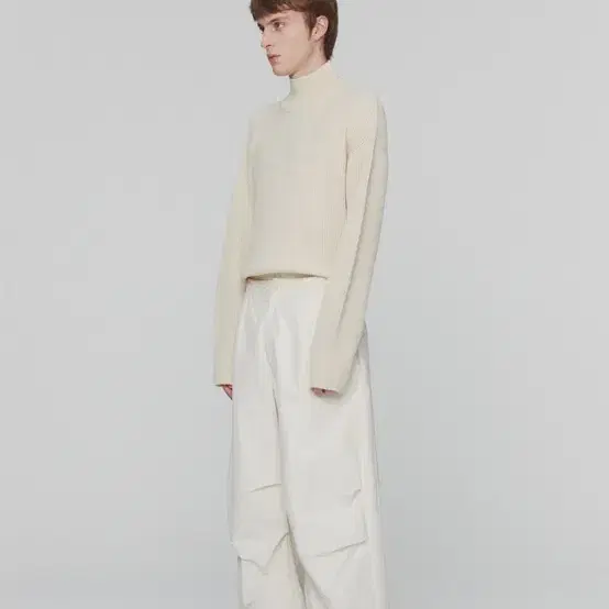 아모멘토 COTTON NYLON FATIGUE PANTS ECRU M