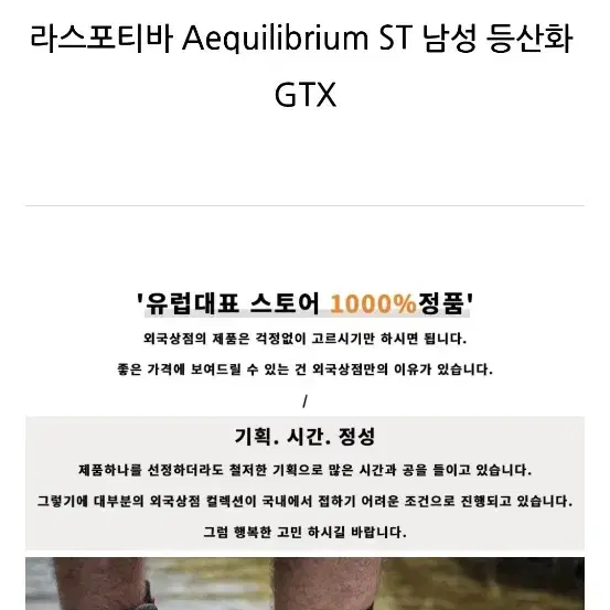 라스포티바 Aequilibrium ST 남성 등산화 GTX