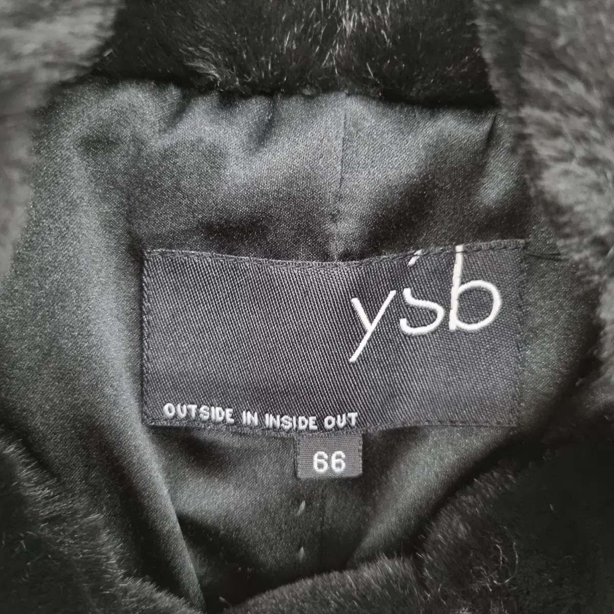 [여성66 size] ysb 인조퍼 하프 코트