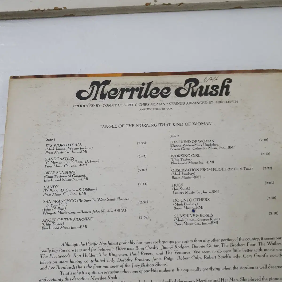 Merrilee  Rush  LP  미국원반