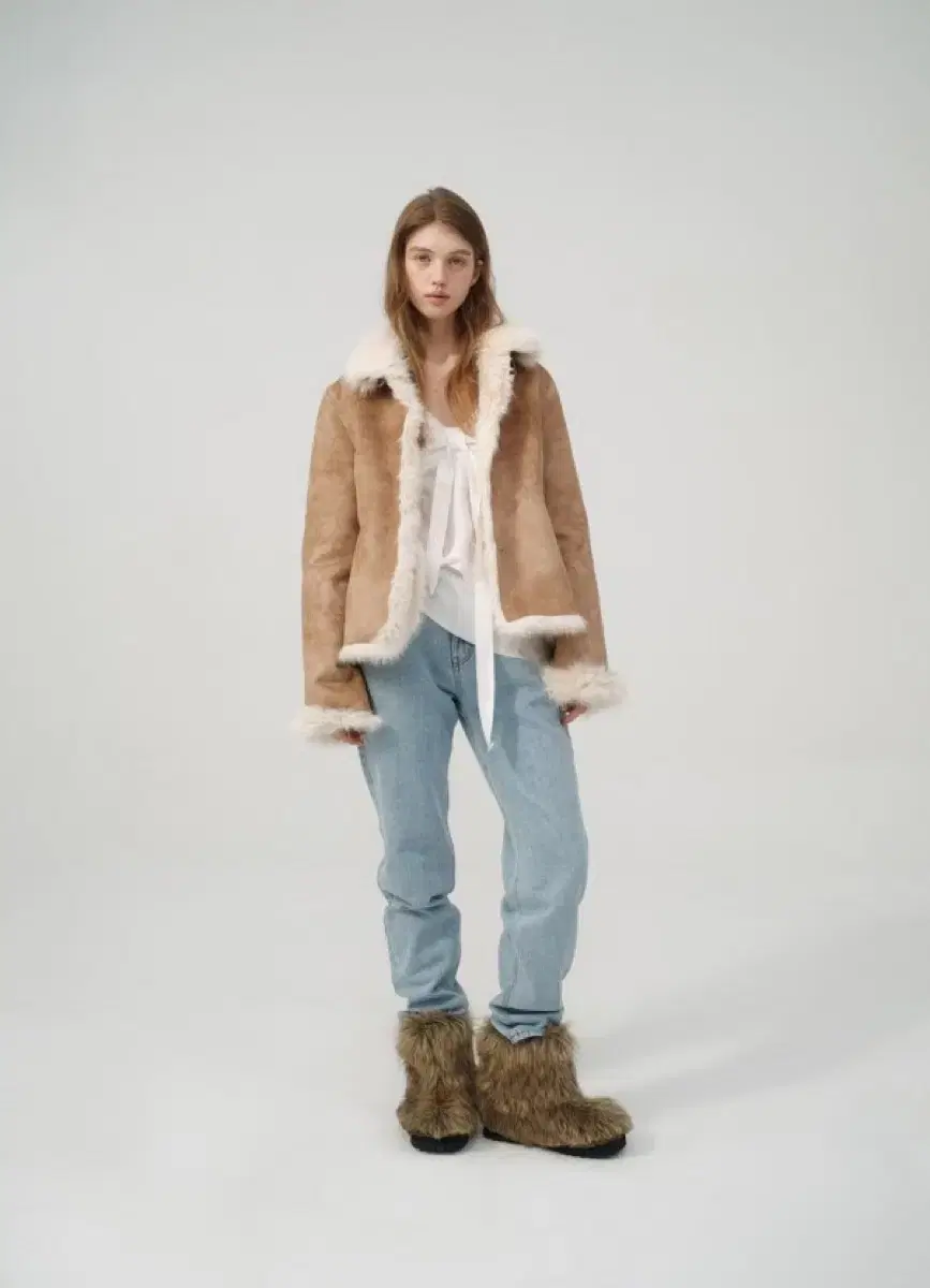 더바넷 무스탕 katey eco shearling 시어링 자켓