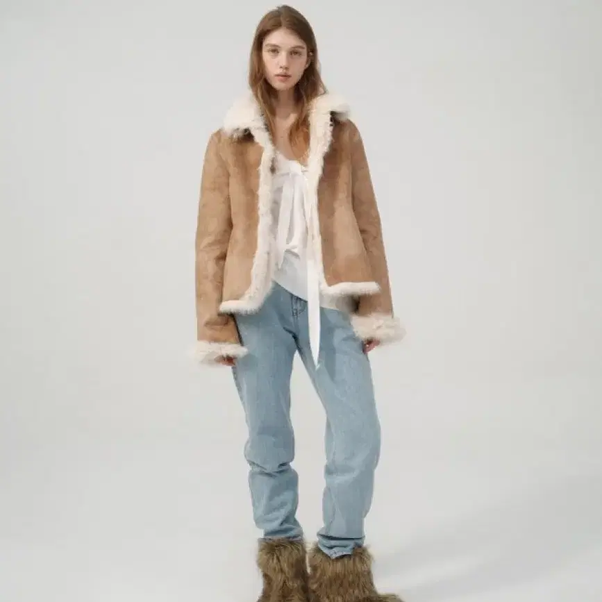 더바넷 무스탕 katey eco shearling 시어링 자켓