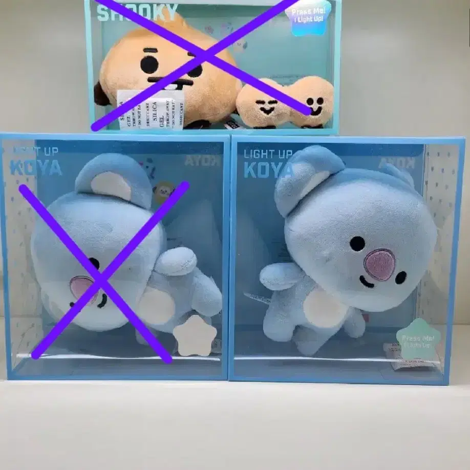 BT21 베이비 라이팅 인형_슈키(SHOOKY), 코야(KOYA)