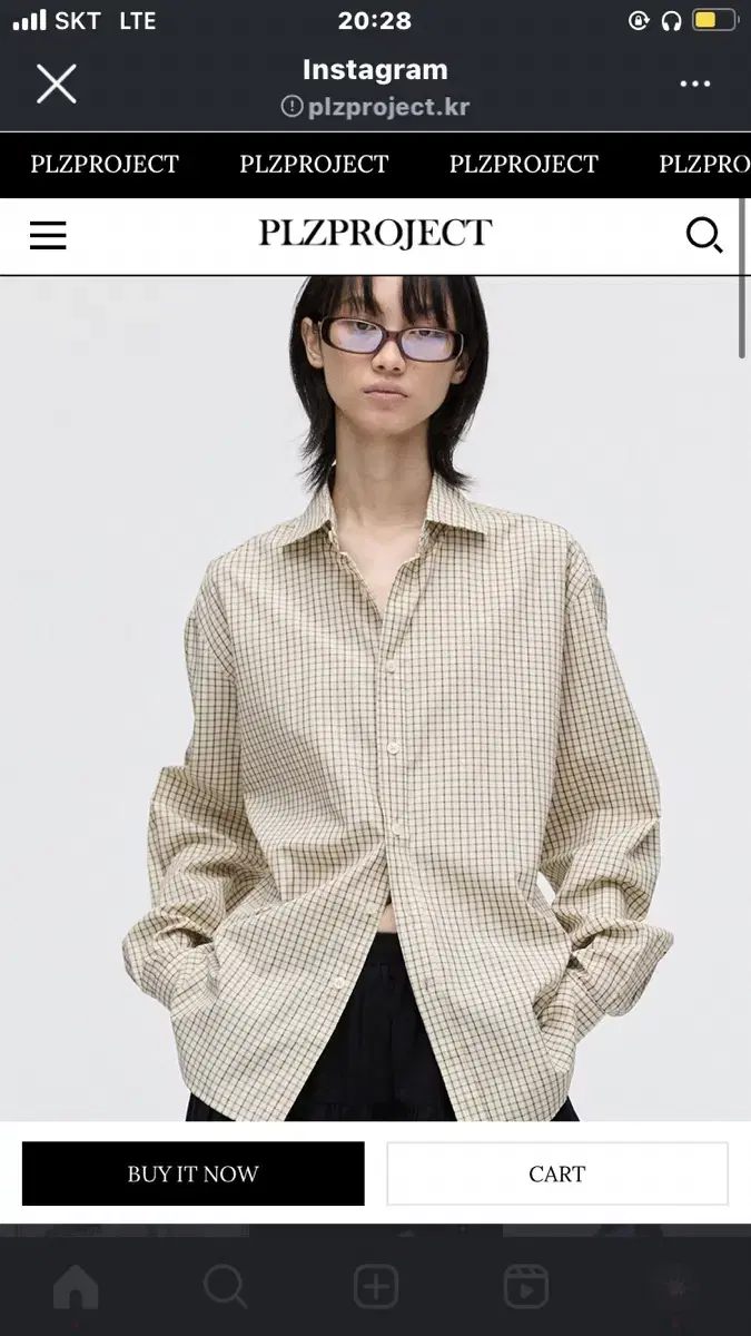 플리즈프로젝트 NERD CHECK SHIRT