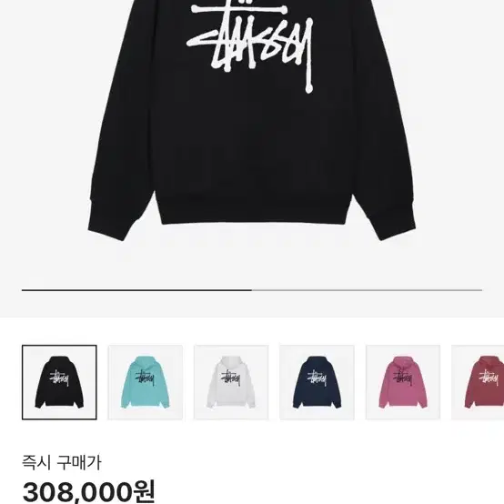 스투시(Stussy Basic Hoodie Black 2024)