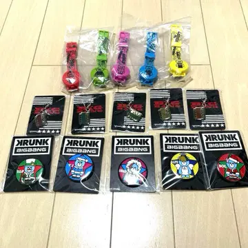 빅뱅 굿즈 KRUNK 시계 참 캔뱃지 지드래곤 탑