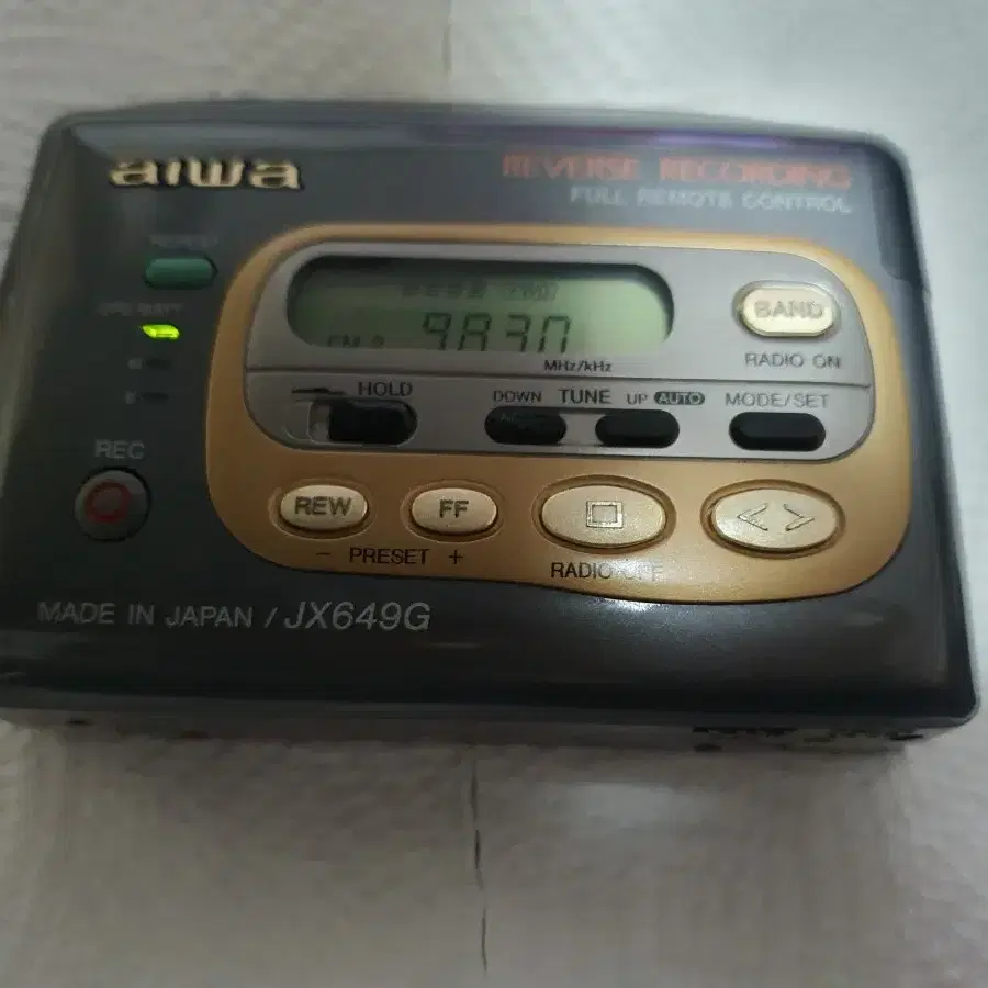 전용리모콘, 라디오 정상 작동, 카세트 고장 아이와 aiwa JX649G