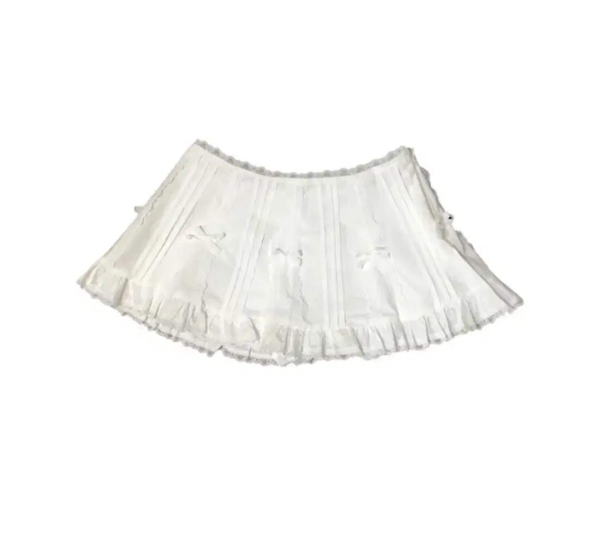 ribbon white skirt 리본 화이트 스커트M