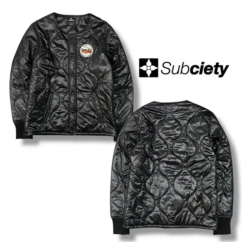 SUBCIETY 글로시 퀼팅 자켓 y09479