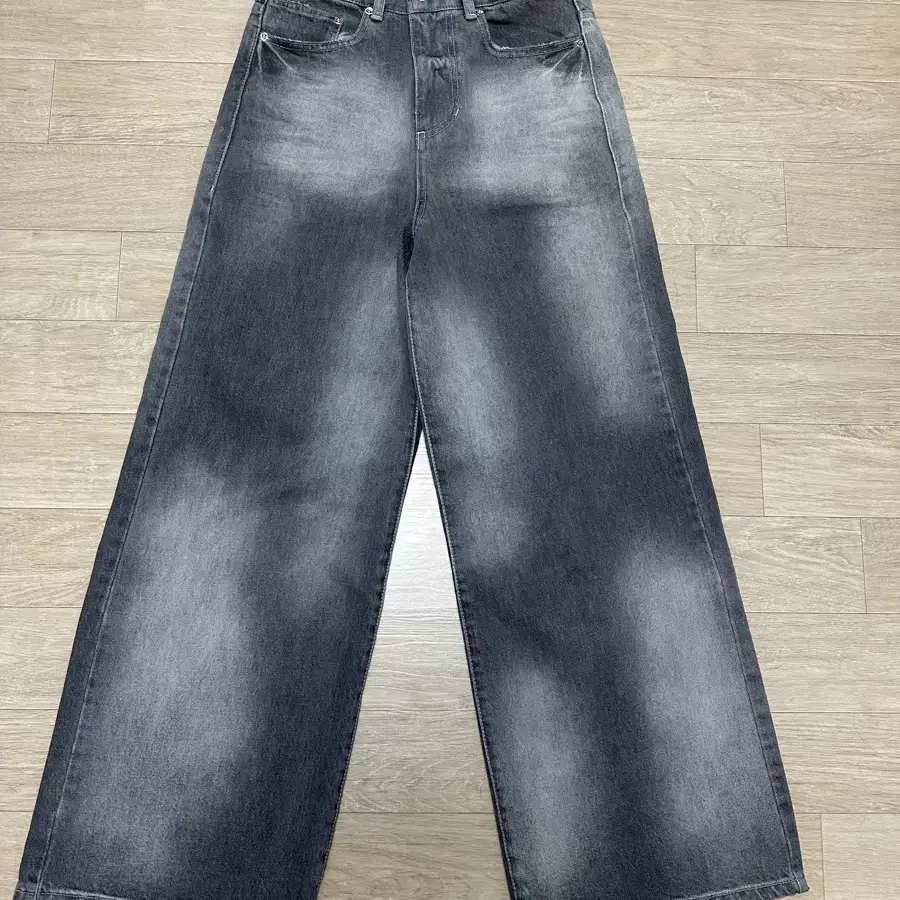 Lcdc 바지 hand brushed wide leg denim grey