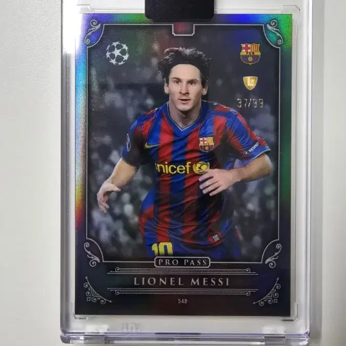 topps total football 프로패스 메시 99한정 카드