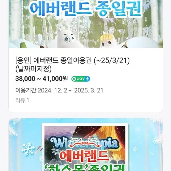 에버랜드종일권+츄러스1