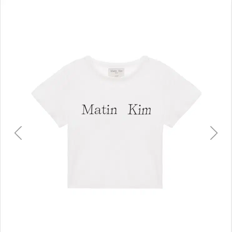 급처) 마뗑킴 MATIN KIM LOGO CROP TOP IN WHITE