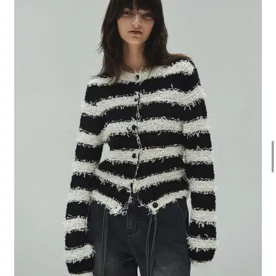 다이애그널 STRIPE TAPE KNIT CARDIGAN