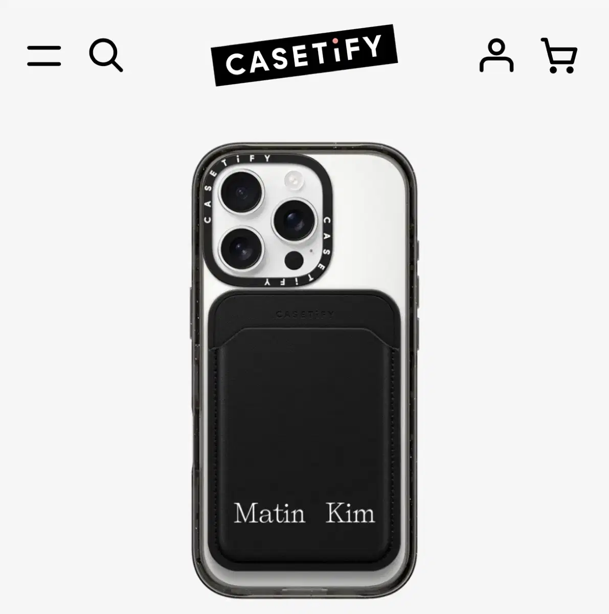 마틴킴 케이스티파이 카드지갑 Matin Kim Basic Logo Mag