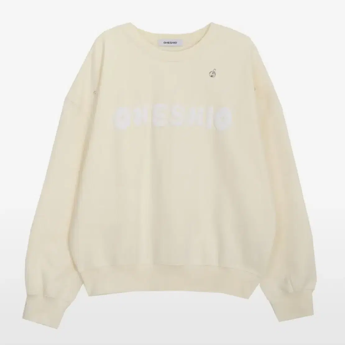 오헤시오 맨투맨 Beads color sweatshirt (Cream)