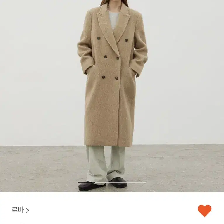 새상품)르바 hairy alpaca blended classic coat