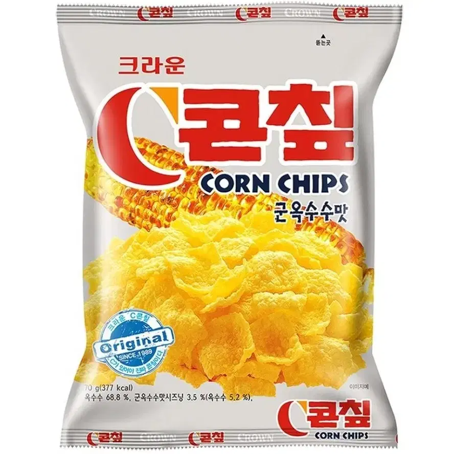 크라운 콘칲 70g 16입 콘칩 과자