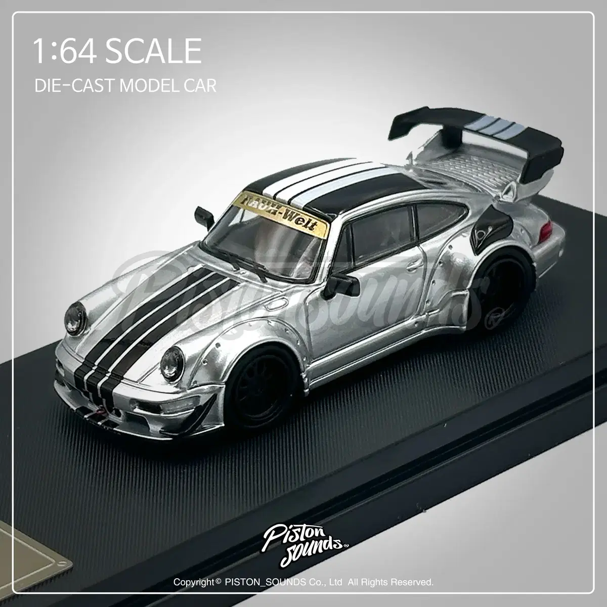 1:64스케일 다이캐스트 포르쉐 964 RWB SMOOTHIE 실버