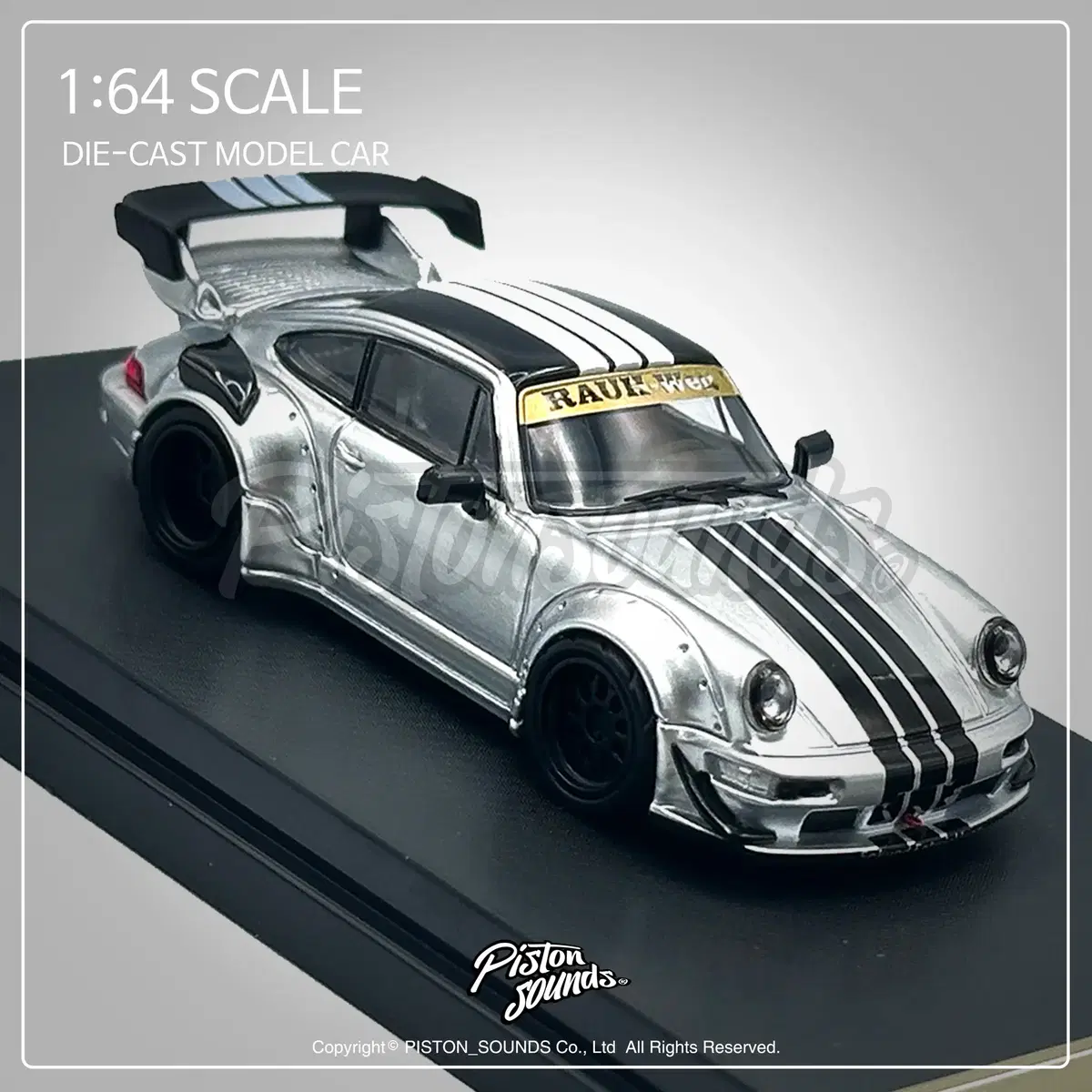 1:64스케일 다이캐스트 포르쉐 964 RWB SMOOTHIE 실버