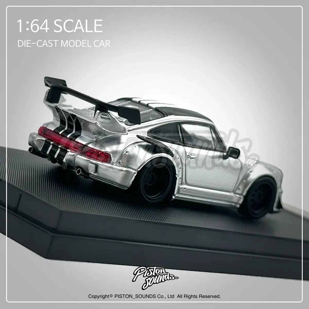 1:64스케일 다이캐스트 포르쉐 964 RWB SMOOTHIE 실버