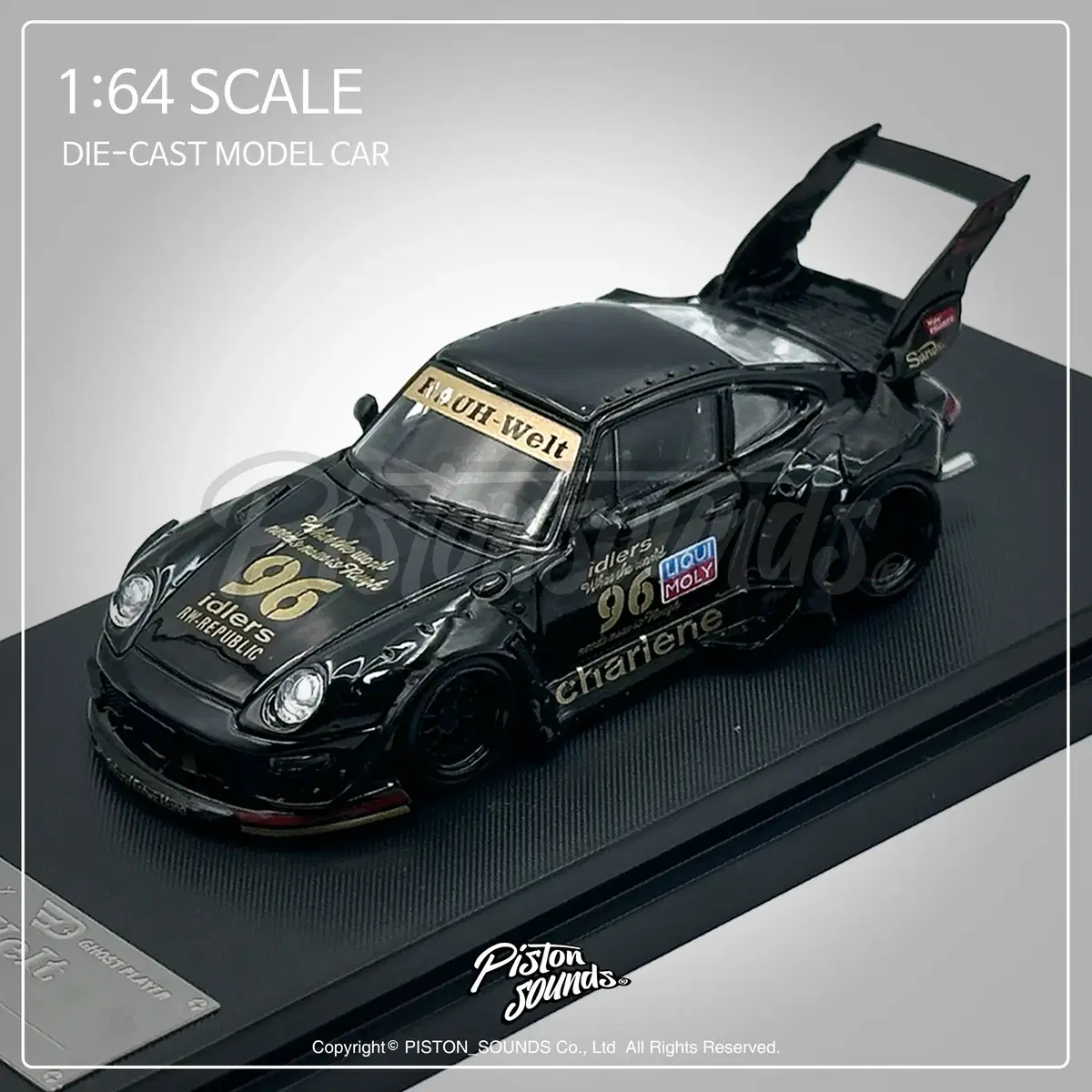 1:64스케일 다이캐스트 포르쉐 993 RWB CHARLENE 블랙골드