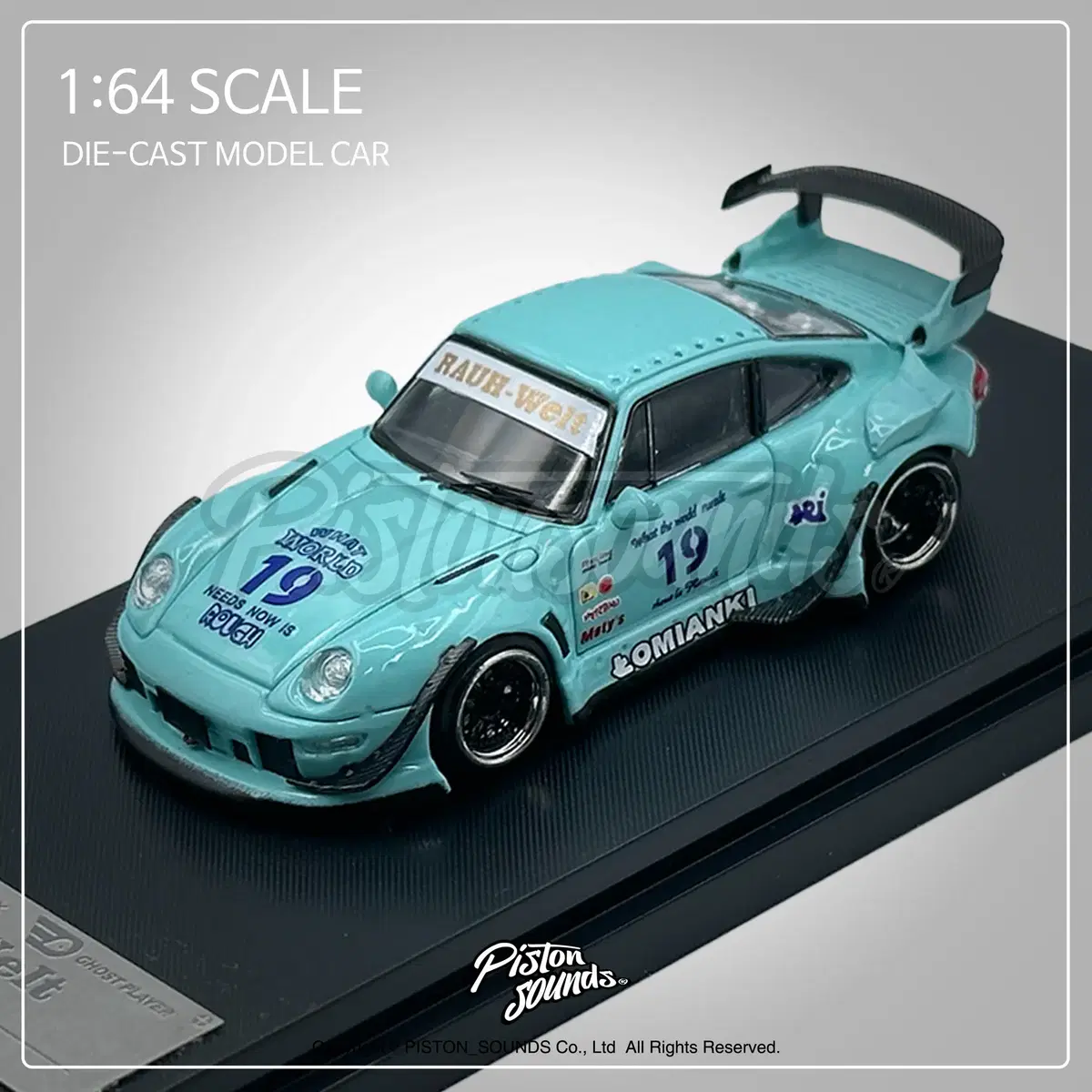 1:64스케일 다이캐스트 포르쉐 993 RWB LOMIANKI GT윙