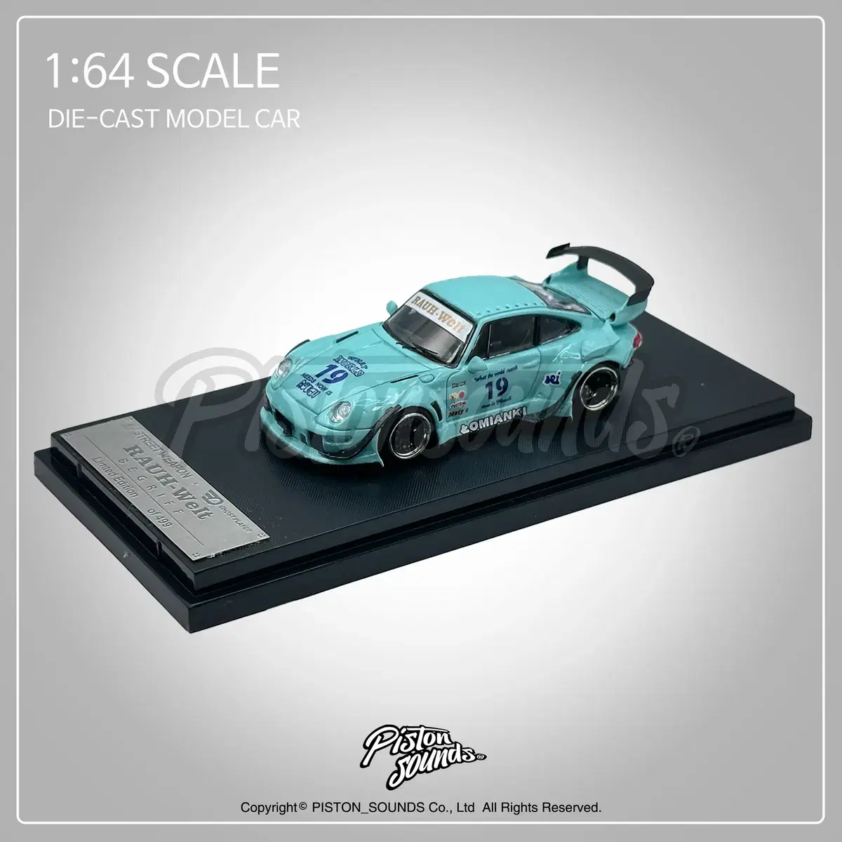 1:64스케일 다이캐스트 포르쉐 993 RWB LOMIANKI GT윙