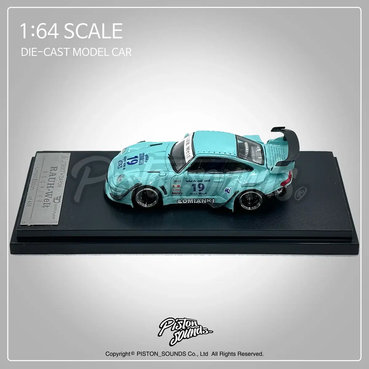 1:64스케일 다이캐스트 포르쉐 993 RWB LOMIANKI GT윙