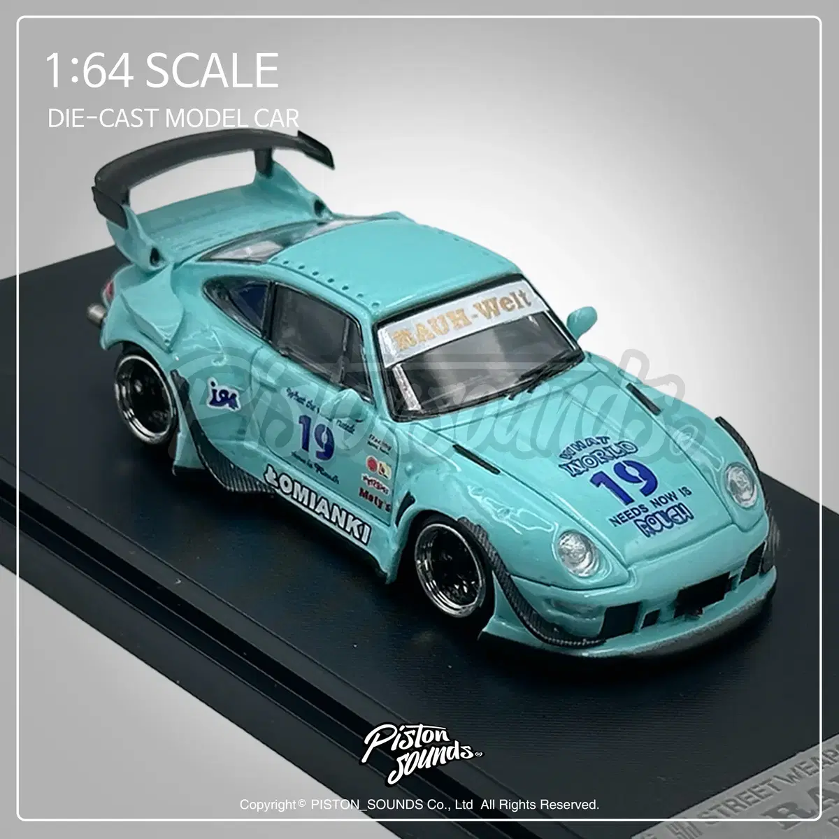 1:64스케일 다이캐스트 포르쉐 993 RWB LOMIANKI GT윙