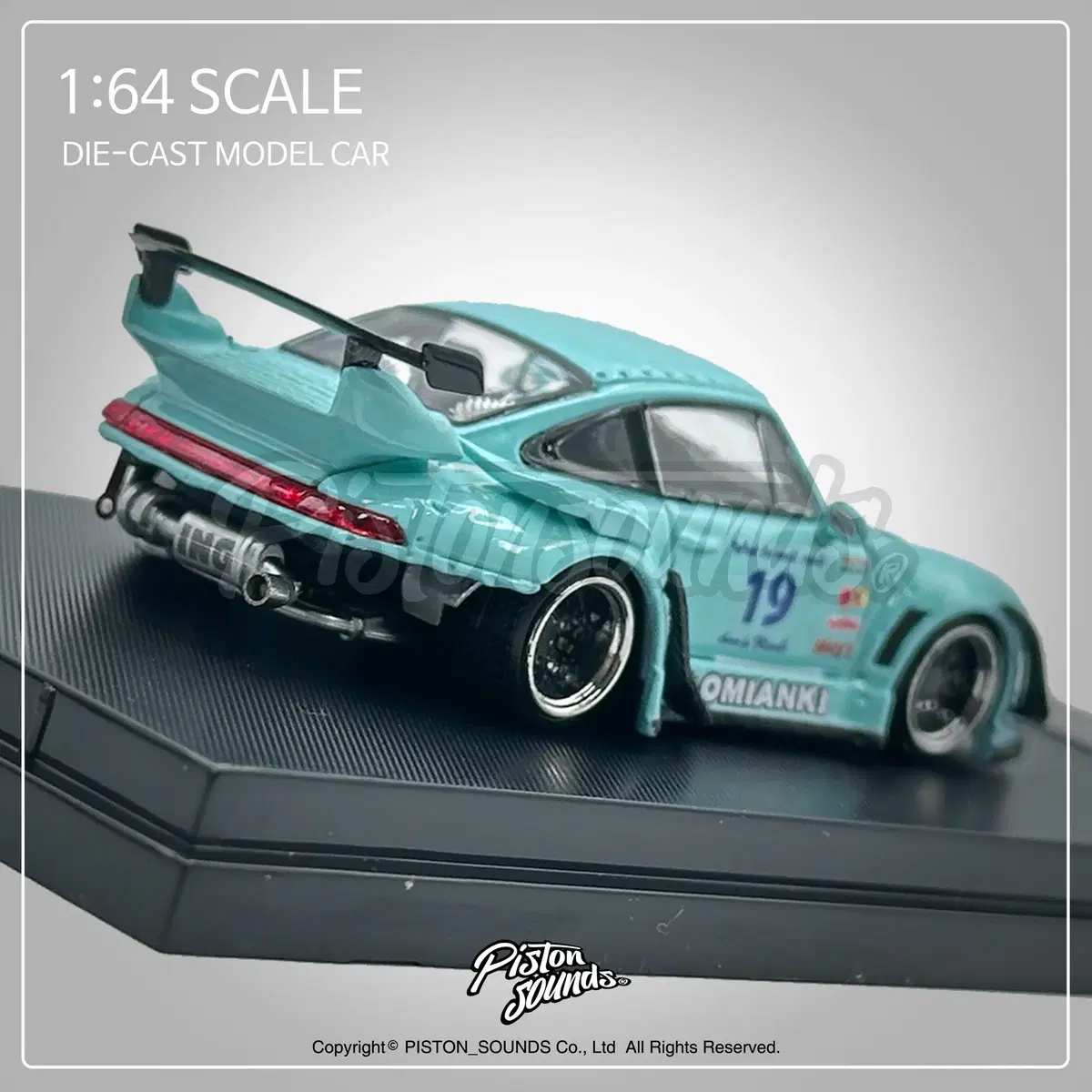 1:64스케일 다이캐스트 포르쉐 993 RWB LOMIANKI GT윙