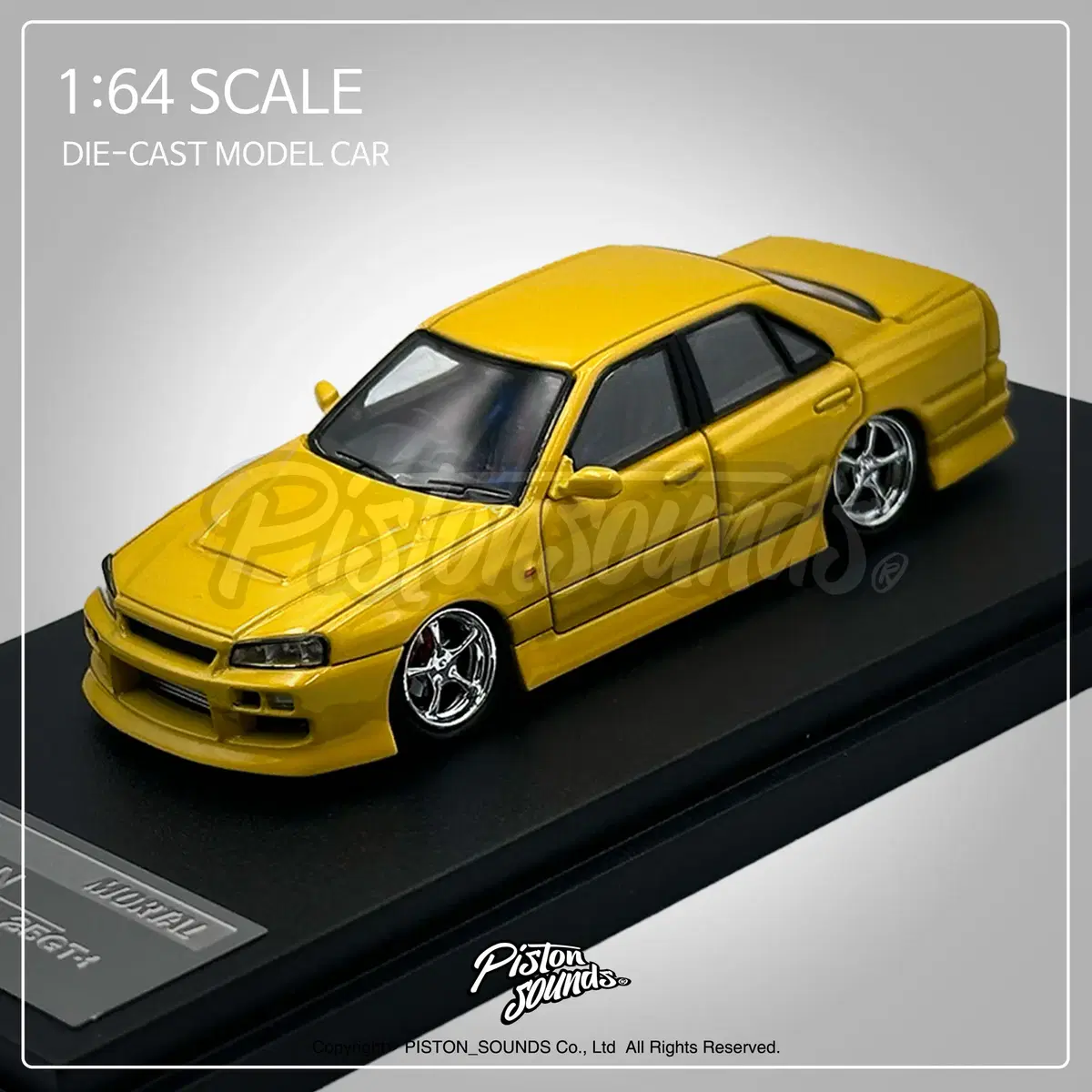 1:64스케일 다이캐스트 닛산 스카이라인 URAS ER34 25GT 옐로