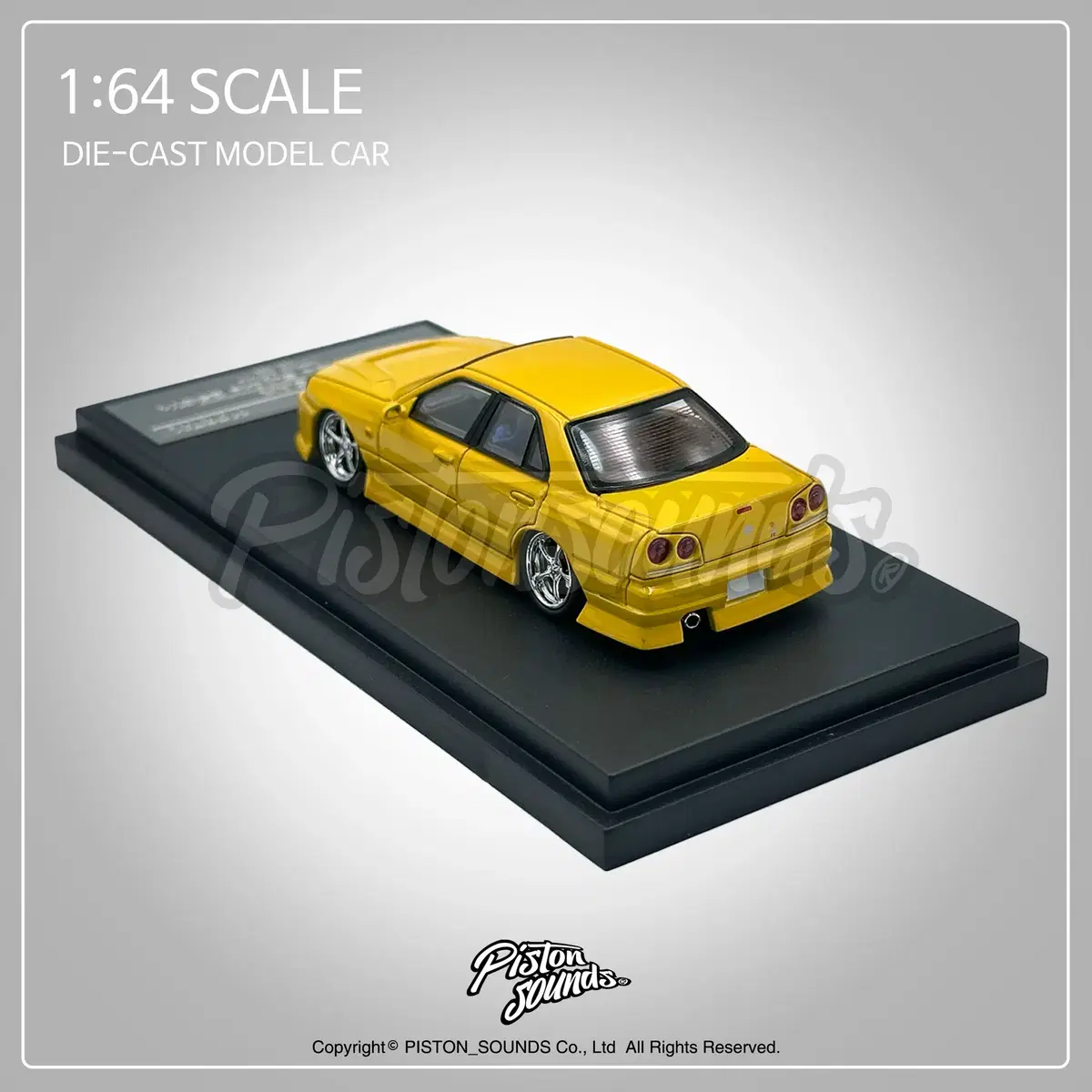 1:64스케일 다이캐스트 닛산 스카이라인 URAS ER34 25GT 옐로