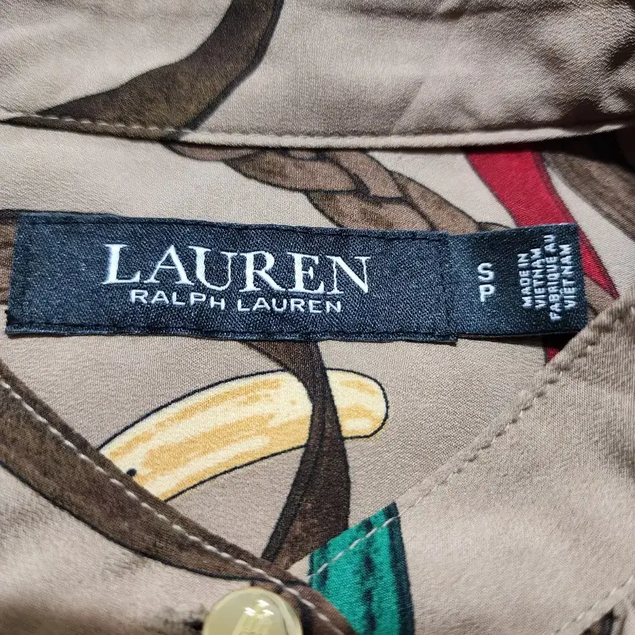 Ralph Lauren랄프로렌 블랙라벨  승마벨팅 프린트 셔츠 블라우스