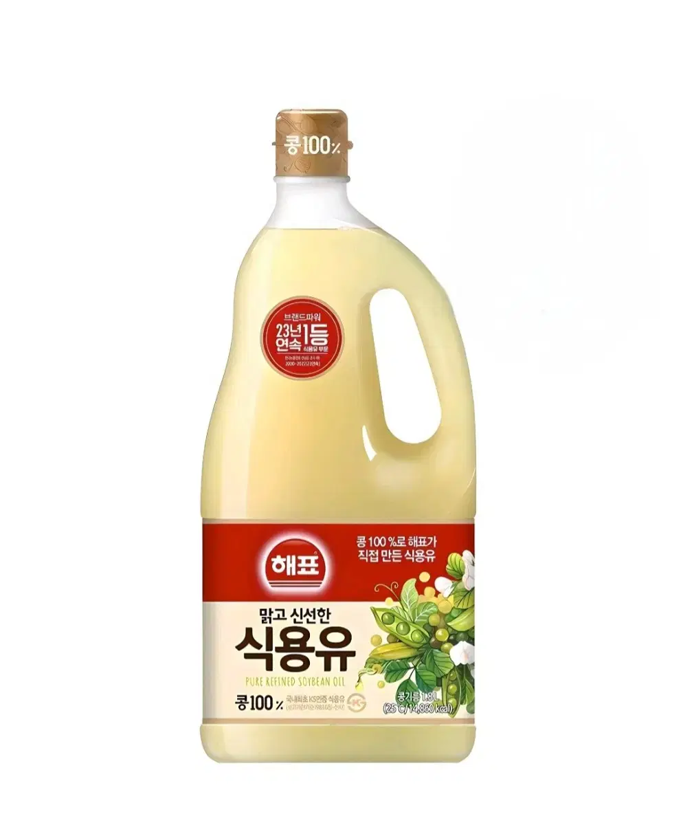 해표 콩기름 식용유, 1.8L, 2개 (무료배송)