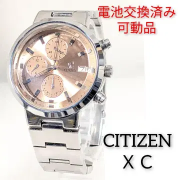 CITIZEN XC 크로노그래프 여성용 배터리 교체 완료 가동품 U-85