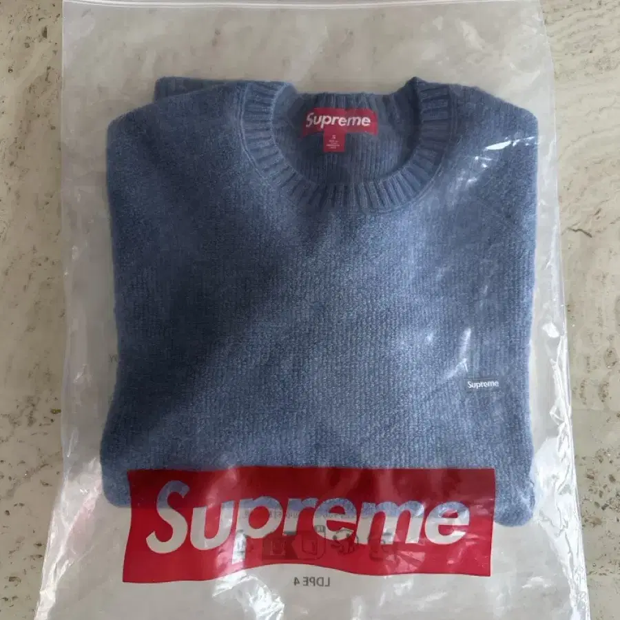 슈프림 Supreme Terry Small Box Sweater Blue