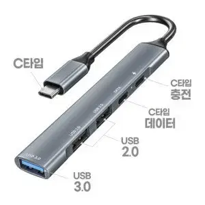 (미개봉)코시 C타입 알루미늄 5포트 멀티 USB 허브 UH2152C