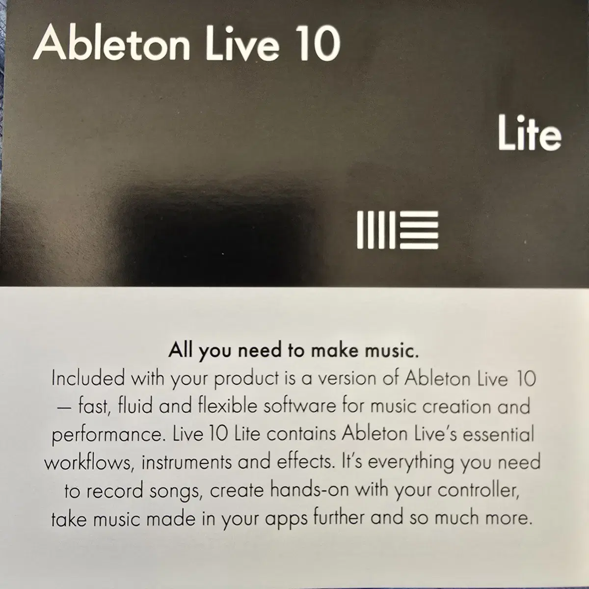 ableton live 10 lite 한개 팝니다