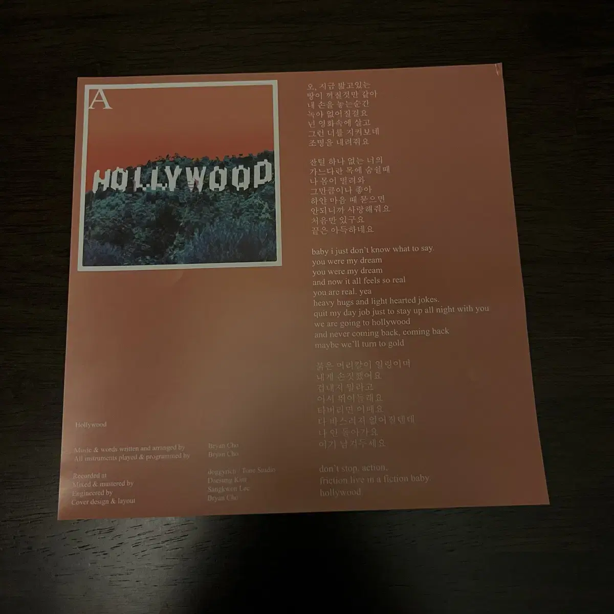 검정치마 HOLLYWOOD LP 단순개봉/재생X